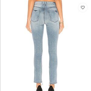 NWT Anthropologie Mcguire Jeans Womens 25 Blue Newton Skinny Ring Pull Boho